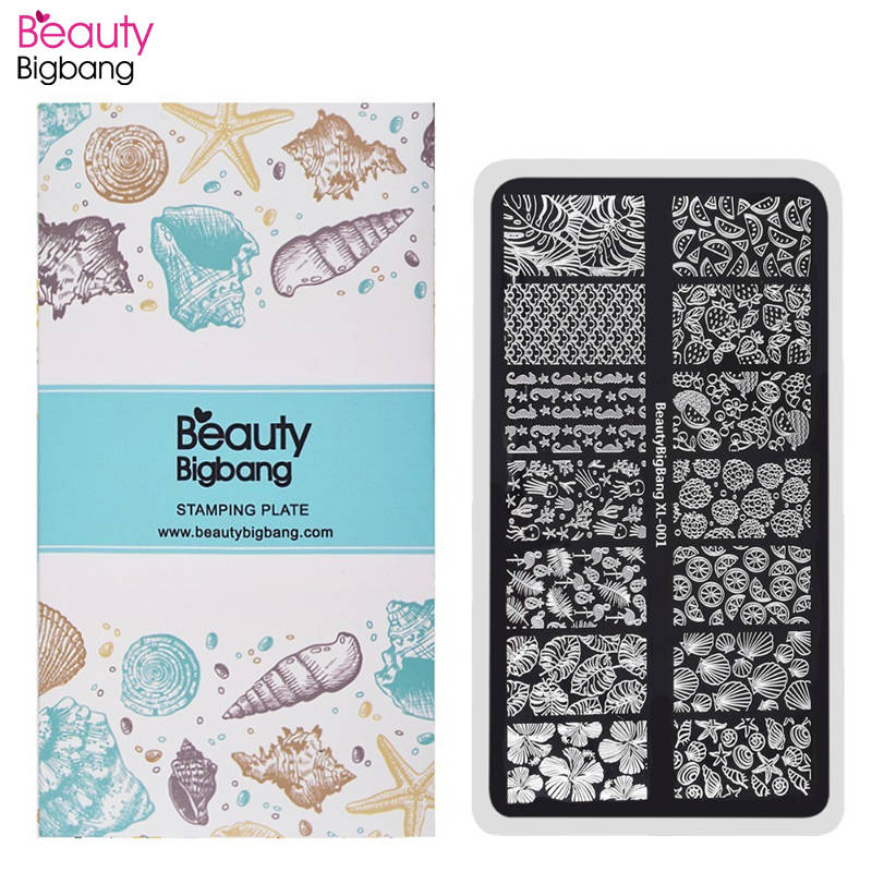 BeautyBigBang XL-01 Штамповка из нержавеющей стали для ногтей лак для ногтей перламутровая втирка для ногтей Фруктовый шаблон изображения штамповки ногтей пластины