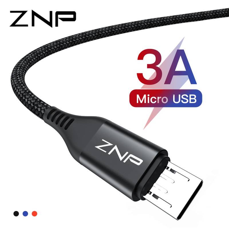 ZNP Micro USB кабель 3A Быстрая зарядка зарядное устройство через Micro USB провод для Samsung Xiaomi Redmi Note 5 Pro Honor планшет Android, телефон Micro