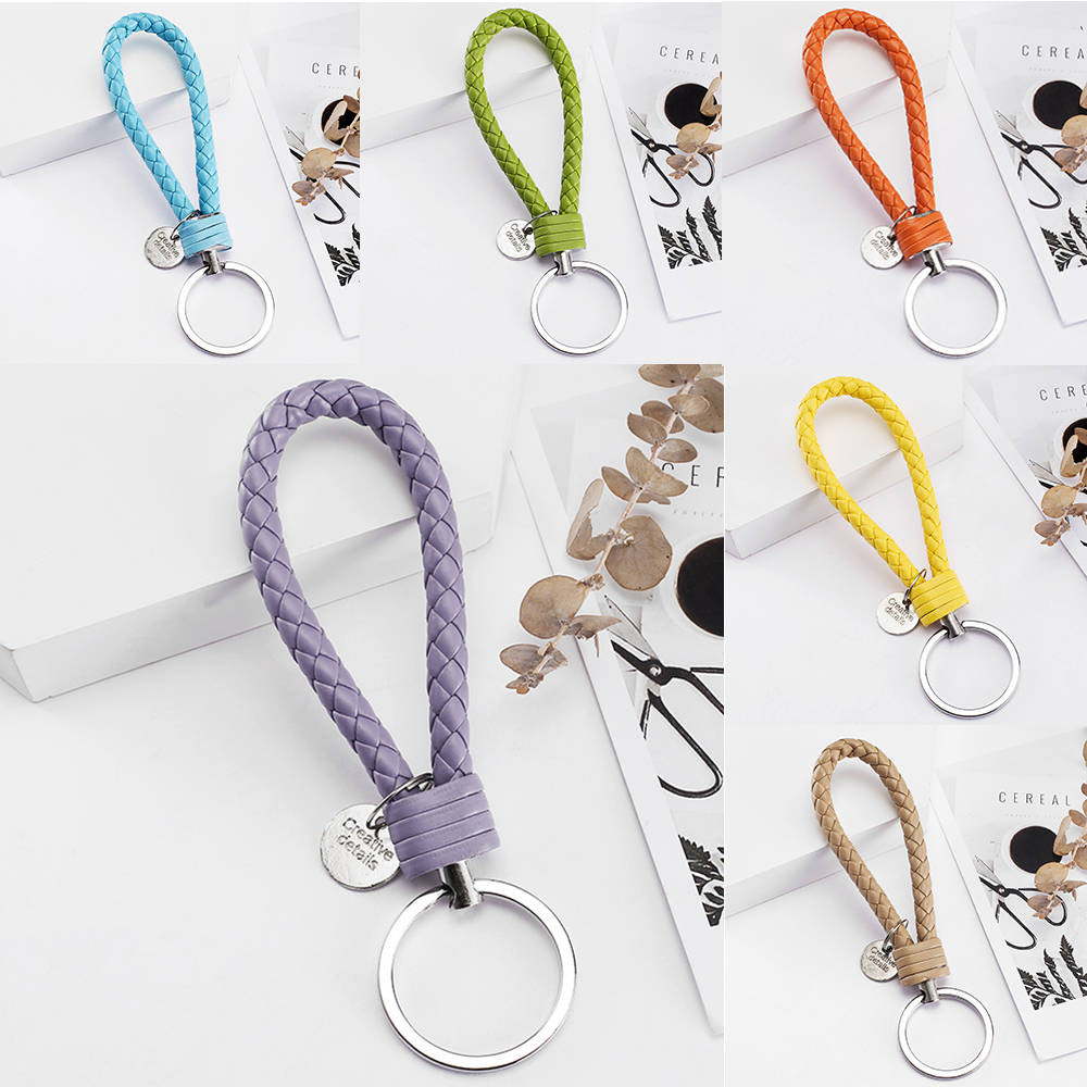 Vicney 33 цвета из искусственной кожи плетеная веревка bts брелок DIY сумка подвеска брелок держатель Автомобильный брелок мужской женский брелок