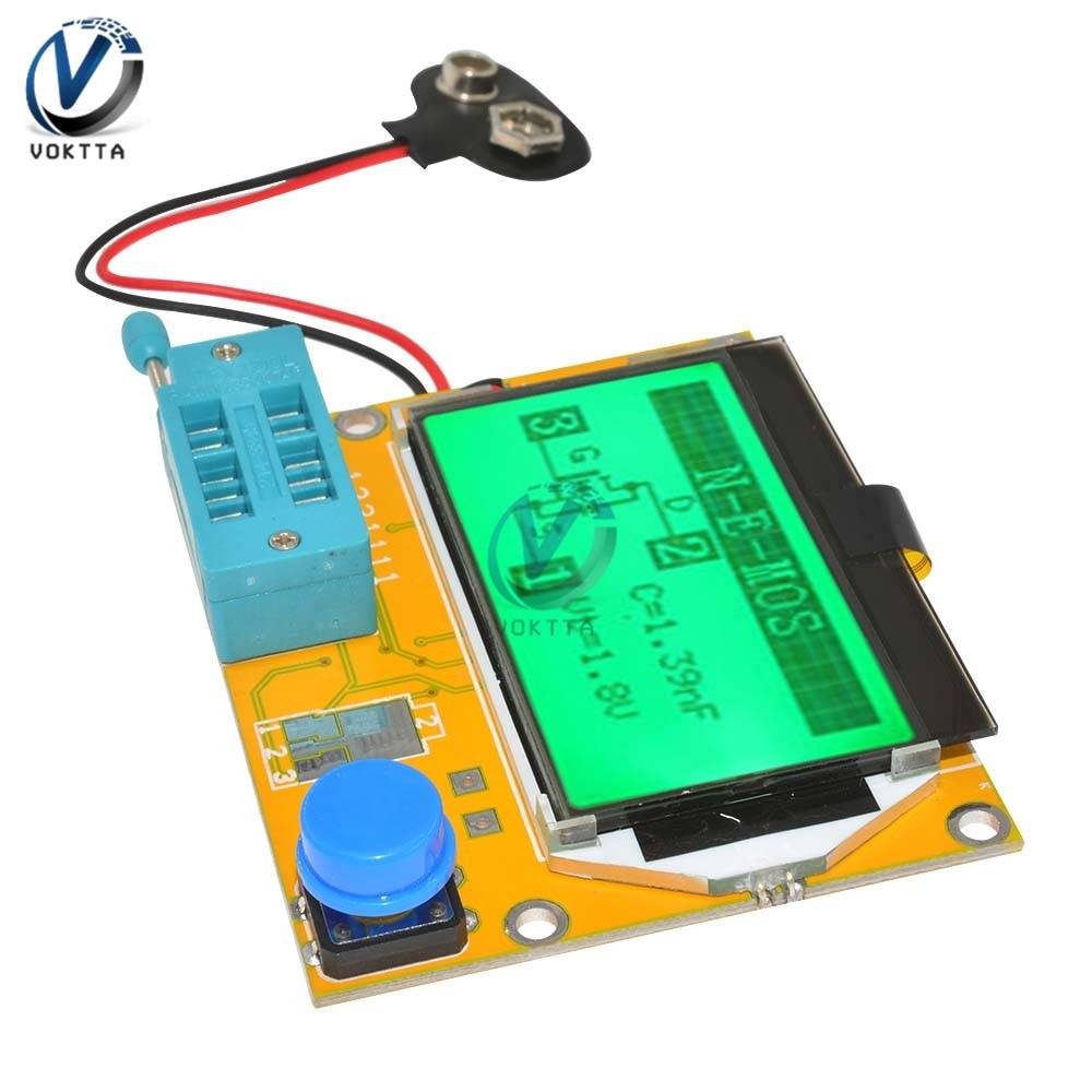 ЖК-цифровой Транзистор тестер LCR-T4 подсветка диодный Триод Емкость ESR T4 метр цифровой ЖК-экран для MOSFET/JFET/PNP/NPN