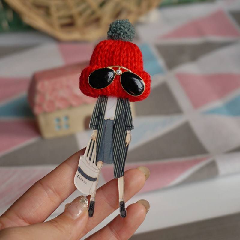 Высококачественные дизайнерские Бейджи для моделей, модные броши для женщин, значки для шерстяной шапки, брошка с заколками на рюкзак, подарки для девушек, украшение из ткани