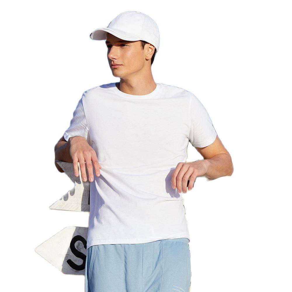 SEMIR летние хлопковые футболки для мужчин 2020 простые Стрейчевые однотонные Новые топы с круглым вырезом Повседневная футболка мужская уличная крутая футболка