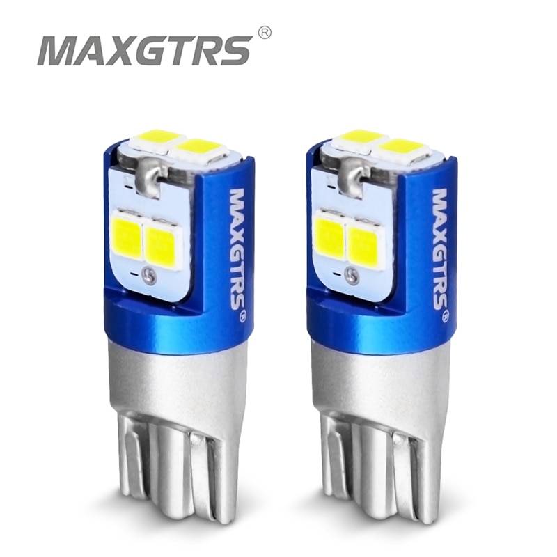 2 шт. W5W 3030 SMD автомобильный T10 светодиодный 194 168 сменный клиновидный обратный инструмент панель лампа Белый Синий лампы для зазора