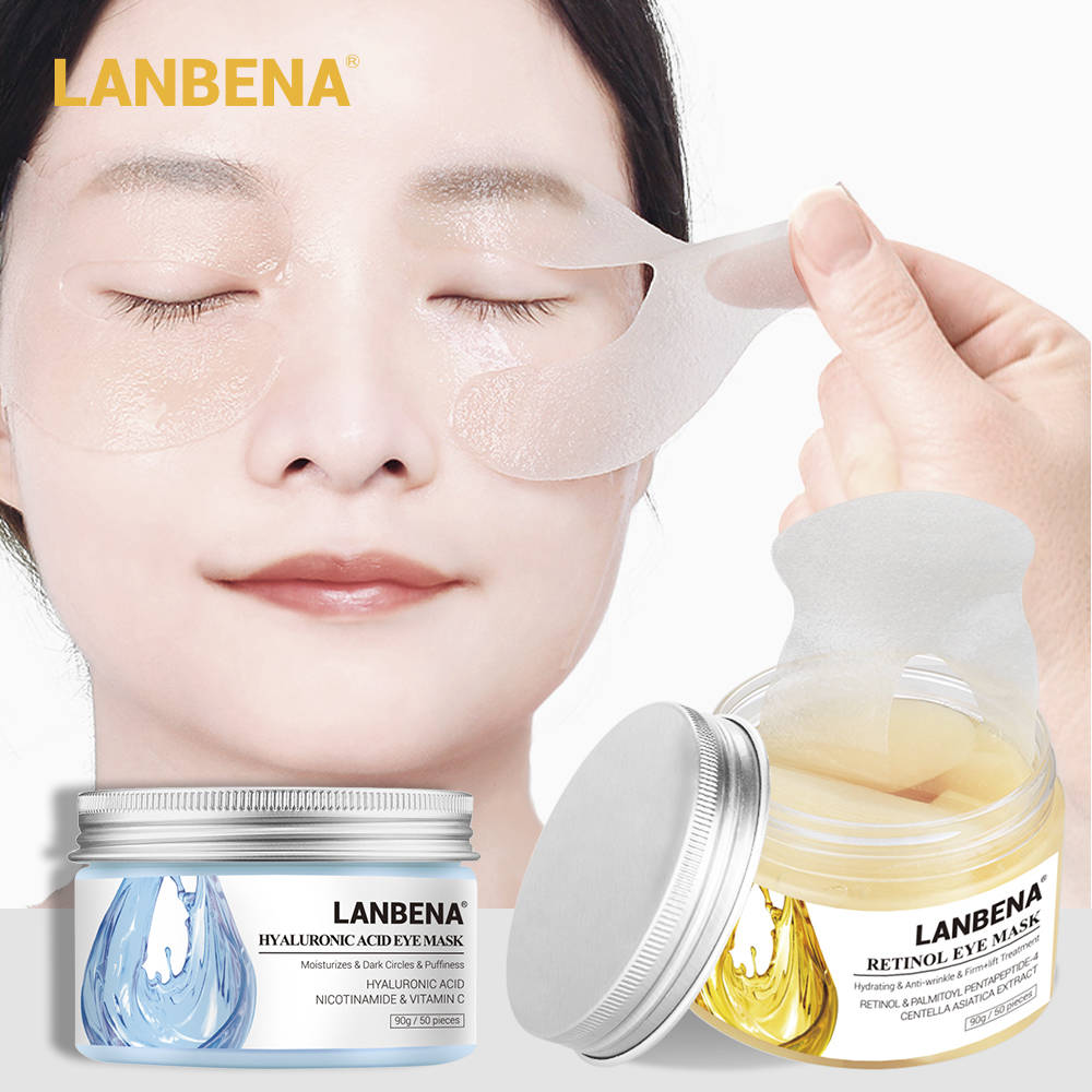 LANBENA патчи для глаз уход за лицом патчи под глазамаска для глаз Vitamina C подушечки для глаз уменьшает темные круги мешки морщины у глаз восстанавливающий, Увлажняющий Укрепляющий сыворотка для ухода за кожей лица
