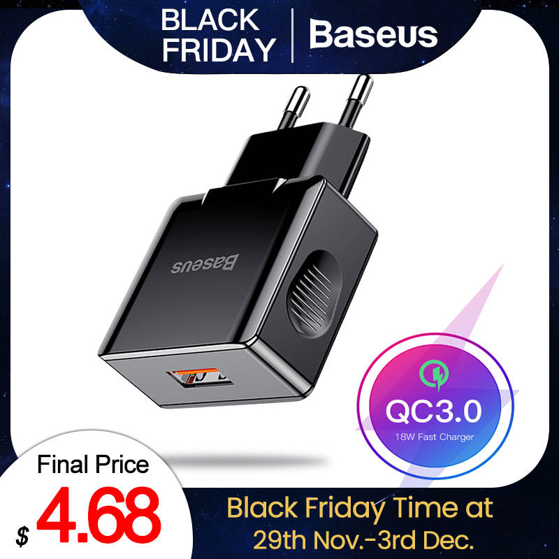 Baseus Quick Charge 3,0 2,0 USB зарядное устройство для iPhone Xiaomi samsung huawei QC3.0 QC Быстрая зарядка турбо настенное зарядное устройство для мобильного телефона