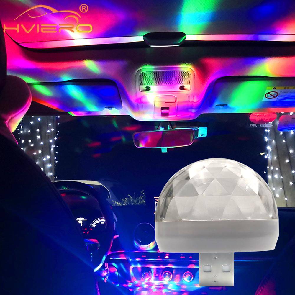 Авто лампа USB светильник par DJ RGB мини красочная музыкальная резонаторная светильник USB-C Apple для отдыха и вечеринок караоке атмосферная лампа Добро пожаловать светильник