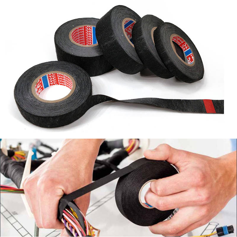 15 м термостойкая лента для жгута проводов тканевая клейкая лента для защиты кабеля бархатная лента