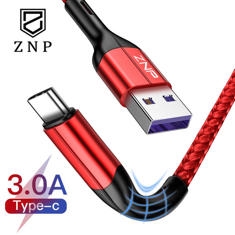 ZNP 1m 2m type C usb-кабель для быстрой зарядки для Xiaomi Redmi K20 Pro Note 7 зарядный кабель usbc для samsung кабели для передачи данных для мобильных телефонов