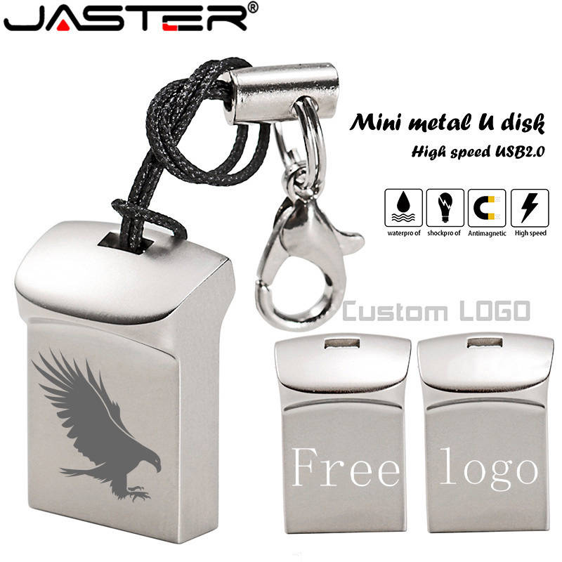 JASTER мини металлический USB флеш-накопитель 4 ГБ 8 ГБ 16 ГБ 32 ГБ 64 ГБ 128 ГБ персональный флеш-накопитель USB карта памяти U диск Подарок Пользовательский логотип