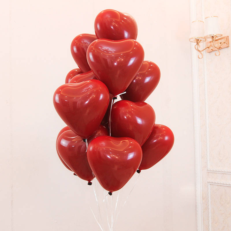 10 шт. 10 дюймов красный воздушный шар День рождения Свадебные шары для украшения гостиничные принадлежности Рубиновый Красный инфляционный латексный воздушный шар пузырьковый балон