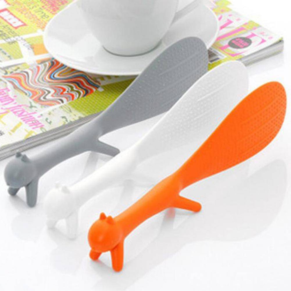 1 шт. милая белка в форме антипригарная стоящая рисовая ложка для детей