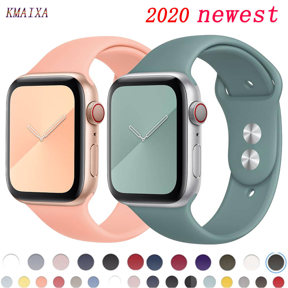Ремешок для apple watch band 44 мм 40 мм силиконовый браслет pulseira ремешок для часов correa apple watch 42 мм 38 мм iwatch series 5 4 3 2 44