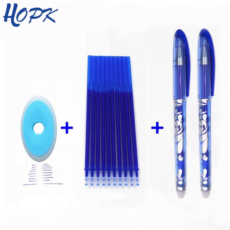 Стираемая ручка набор моющаяся ручка синий черный цвет чернила для письма шариковые ручки для школы офисные канцелярские принадлежности запасные для экзамена