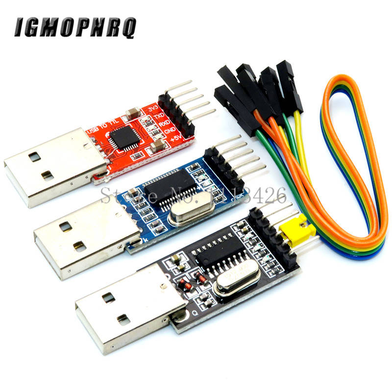 3 шт./лот = 1 шт. PL2303HX + 1 шт. CP2102 + 1 шт. CH340G USB в TTL для arduino PL2303 CP2102 5PIN USB в UART TTL модуль