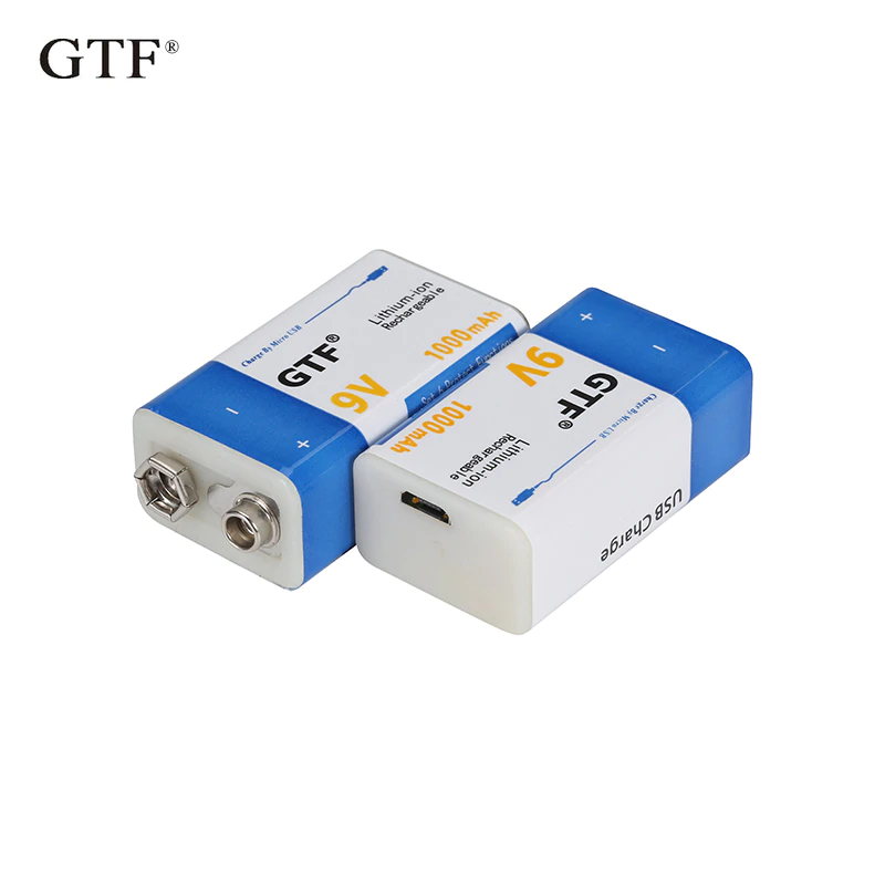 Литий-ионная аккумуляторная батарея 9 В, 1000 мАч, батареи Micro USB 9 В, литиевая батарея для мультиметра, микрофона, игрушки, пульта дистанционного управления, для KTV