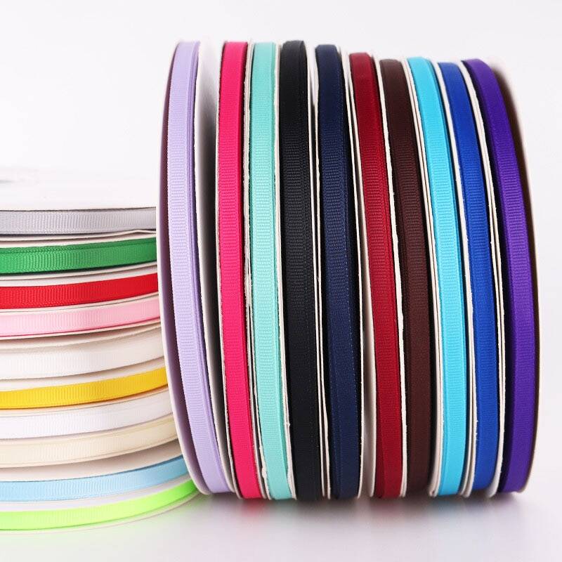 5Yards/Roll Best quality ribbon for crafts wedding Decorations DIY Grosgrain Ribbons Bow Gifts Card Wrapping Supplies 6mm