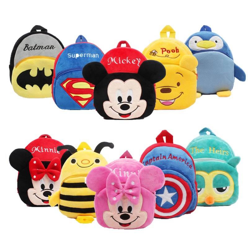 Disney плюшевый рюкзак, милый рюкзак, сумка с Микки Маусом, рюкзак с Минни, детские подарки, для путешествий, сумка для детского сада с мультипликационным принтом