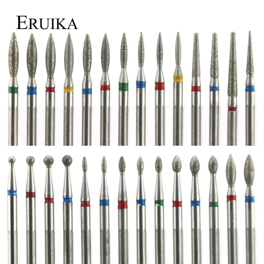 29 типов алмазных керамических сверл для ногтей фреза для маникюра роторные биты кутикулы чистые аксессуары пилки для ногтей инструменты для искусства