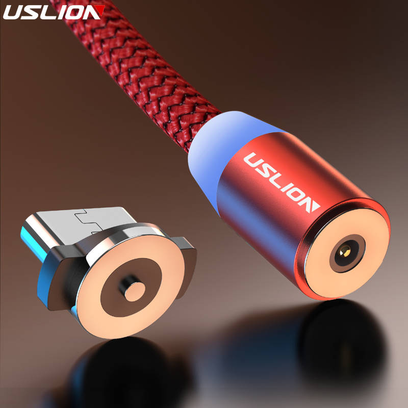 USLION 3 м Магнитный Micro USB кабель для Samsung Android мобильный телефон Type-c Зарядка для iPhone XS XR 8 Магнит зарядное устройство провод шнур