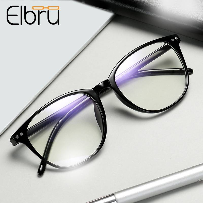 Elbru -1-1,5-2-2,5-3-3,5-4-4,5-5,0-5,5-6,0 классические очки с заклепками для близорукости с градусом для женщин и мужчин черная оправа для очков