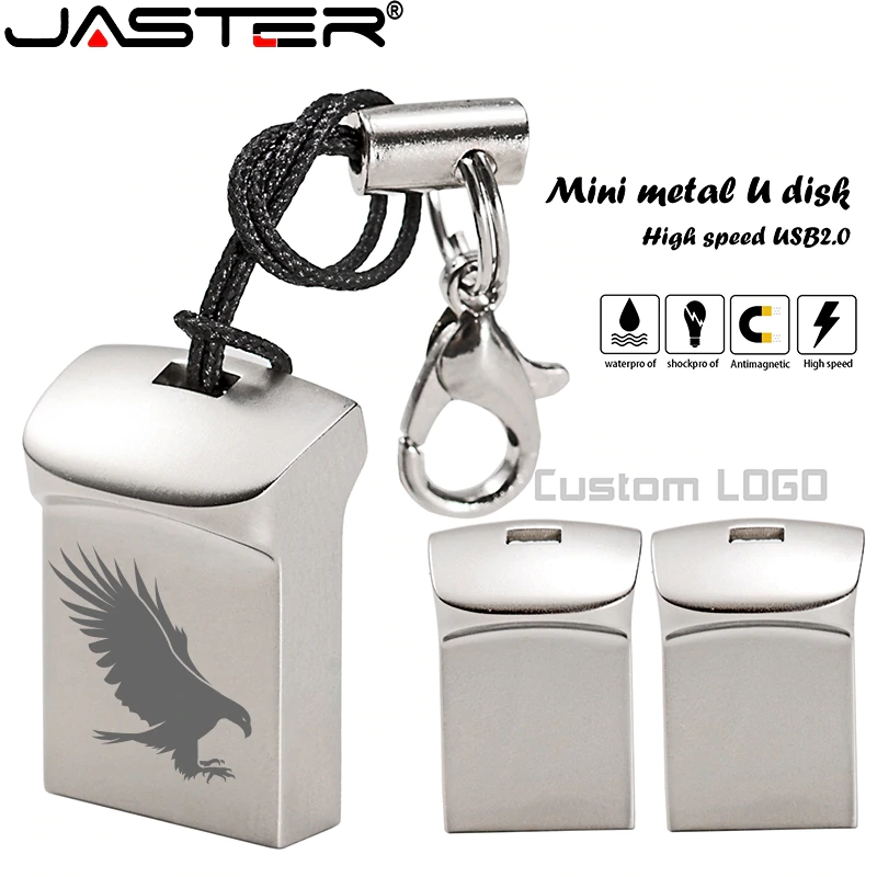 JASTER мини металлический USB флеш-накопитель 4G 8G 16GB 32GB 64GB 128G персональный флеш-накопитель USB карта памяти U диск Подарок Пользовательский логотип