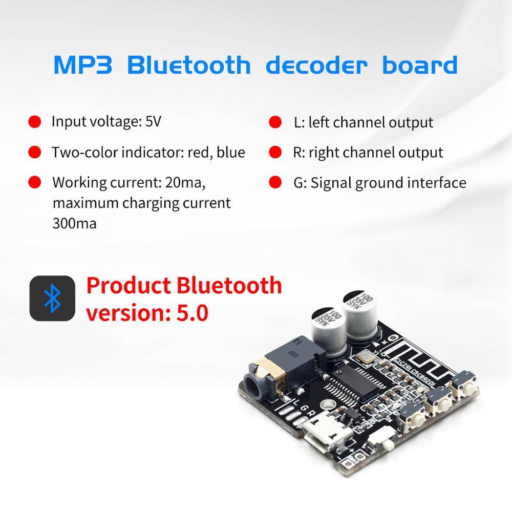 VHM-314 V.20 Bluetooth аудио приемник Bluetooth 5,0 mp3 декодер не допускающий потерь доска с зарядку литиевого аккумулятора