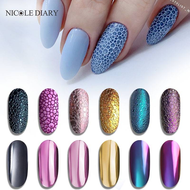 Блестящий Порошок для ногтей, блестящий металлический зеркальный эффект розового золота, хромированный пигмент для ногтей, украшение для ногтей, блеск