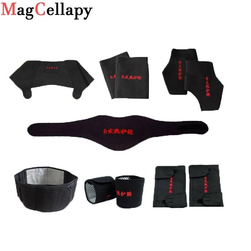 11 шт. самонагревающийся турмалиновый пояс для подтяжки Плеч Корректор осанки Магнитная терапия Шея колени запястье налокотник поддержка массажер