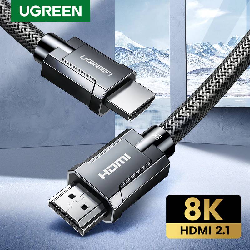 UGREEN HDMI кабель для Xiaomi Mi Box HDMI 2,1 кабель 8 к/60 Гц 4 к/120 Гц 48 Гбит/с HDR10 + цифровой кабель для PS5 HDMI сплиттер кабель HDMI