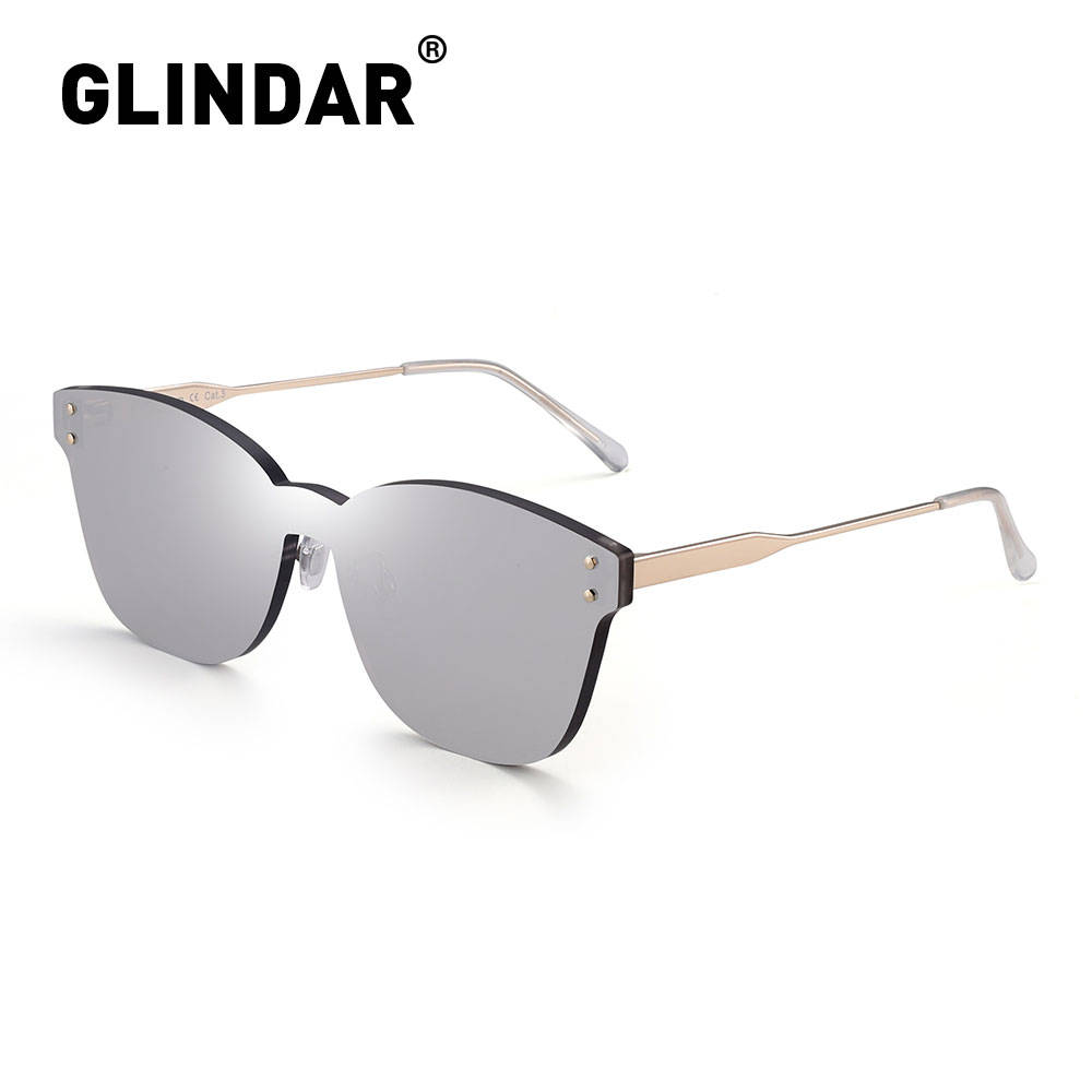 Женские солнцезащитные очки без оправы ярких цветов