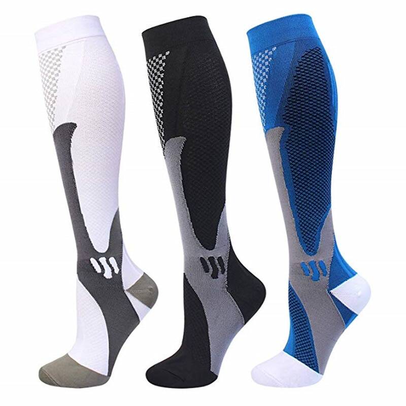 Компрессионные носки для бега унисекс, размеры S-M/L-XL, цвет в ассортименте