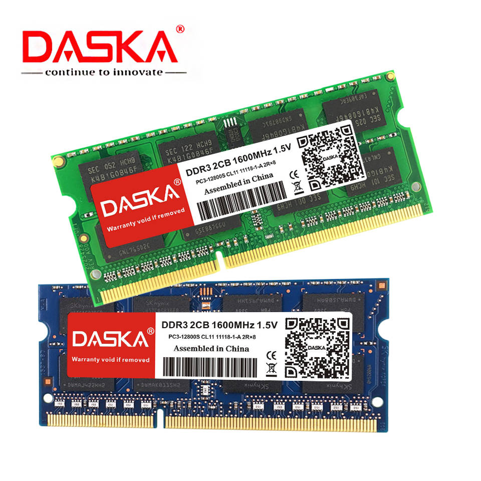DASKA ноутбук ram DDR3 2GB 4GB 8GB 1600/1333 MHz SO-DIMM DDR 3 память ноутбука 204pin 1,35 V-1,5 V пожизненная Гарантия