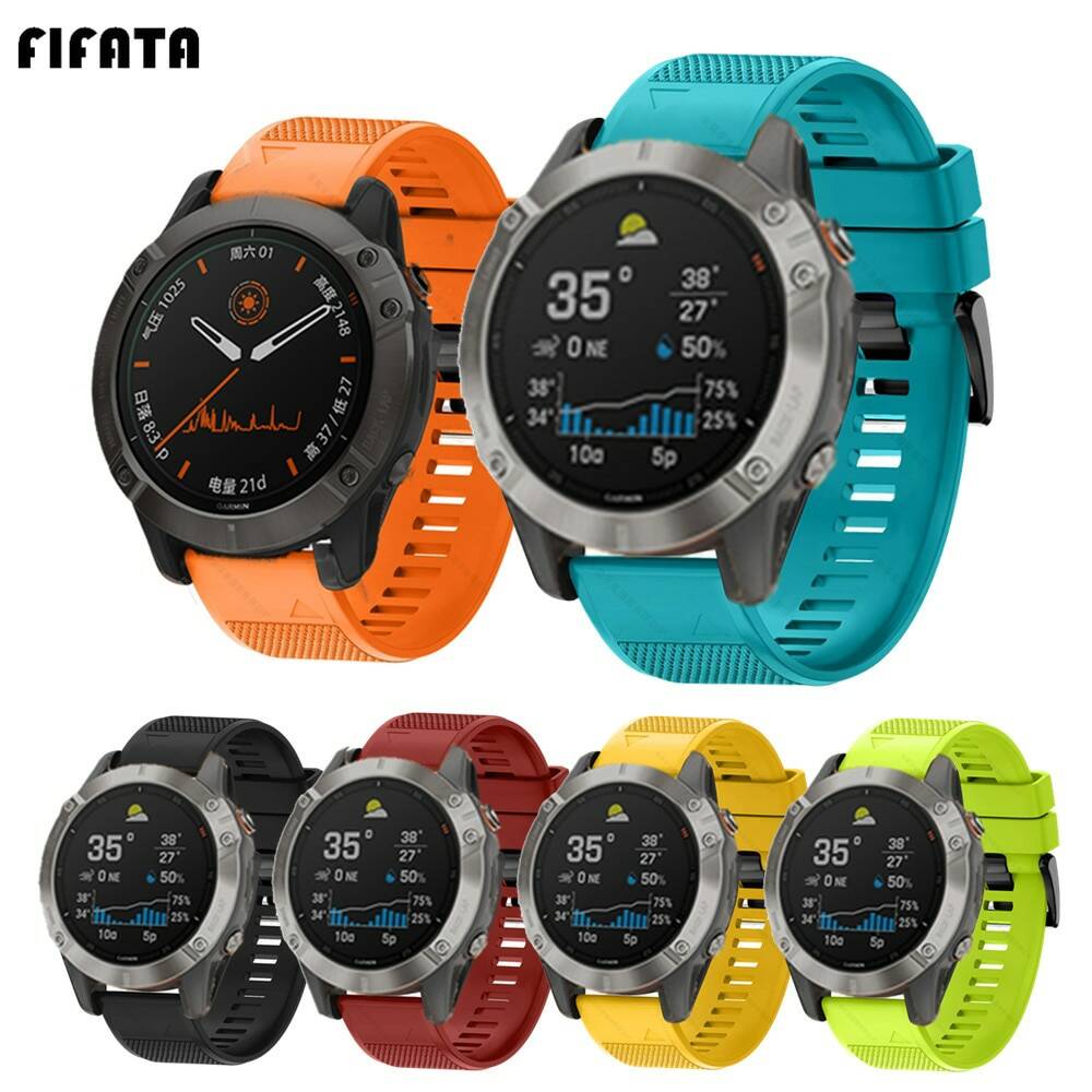 Ремешок для смарт-часов FIFATA, быстросъемный силиконовый браслет для Garmin Fenix 6 6S 6X 5X 5 5S 3 3HR Forerunner 935 945