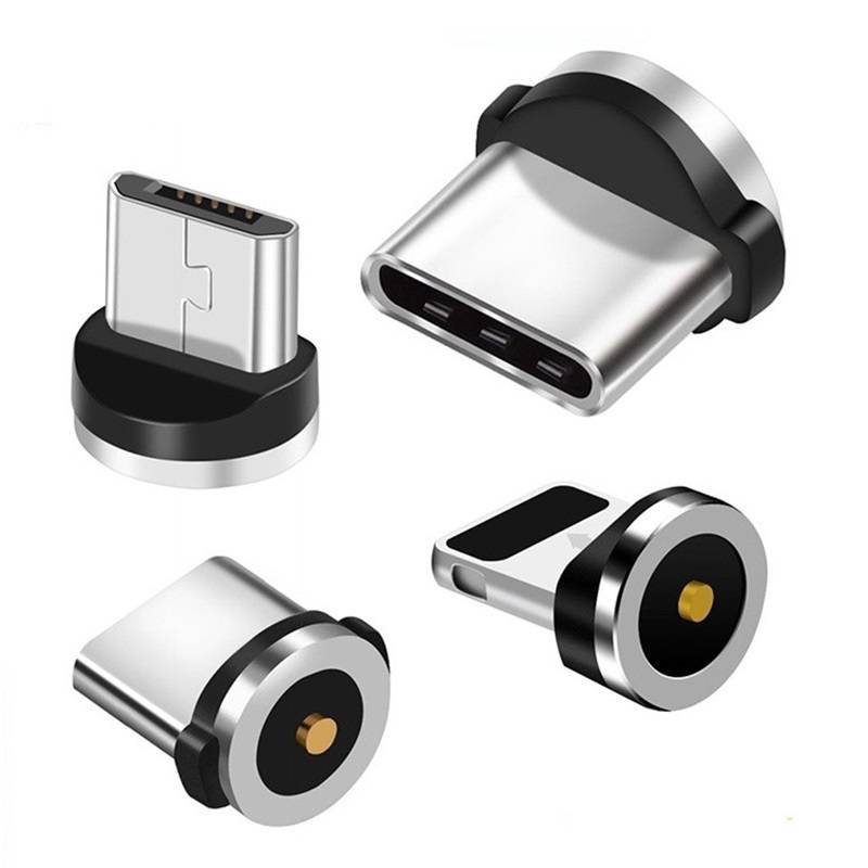 Круглый Магнитный кабель для подключения к сети Тип C Micro USB C 8 pin Вилки Быстрая Зарядка адаптер телефонный кабель Microusb Тип-C магнит Зарядное устройство штепсельной вилки