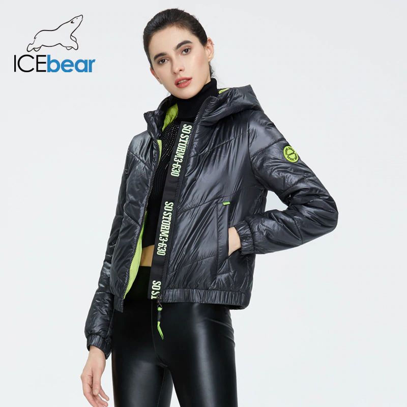 Женская Весенняя парка ICEbear, модная Высококачественная брендовая куртка с капюшоном, GWC20067I, 2020