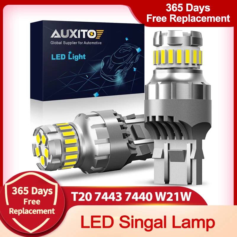 AUXITO 2 шт. T20 W21/5 Вт 7443 7440 светодиод Шина CAN свет для Lada Kalina Granta Веста DRL W21W WY21W светодиодные лампы 6500K белый супер яркий свет