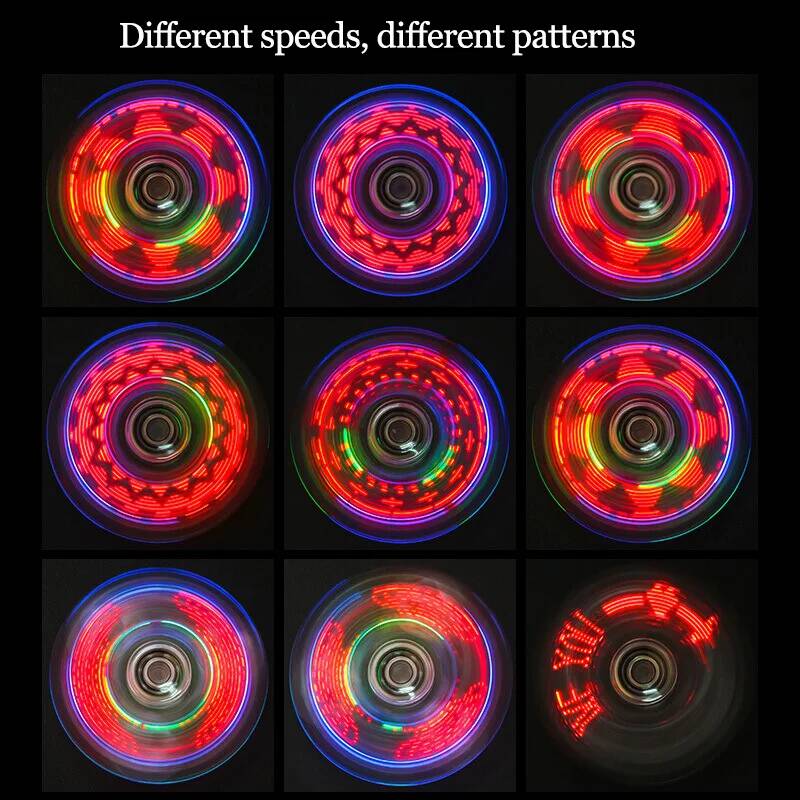 Спиннер-антистресс со светодиодной подсветкой, для взрослых, светится в темноте
