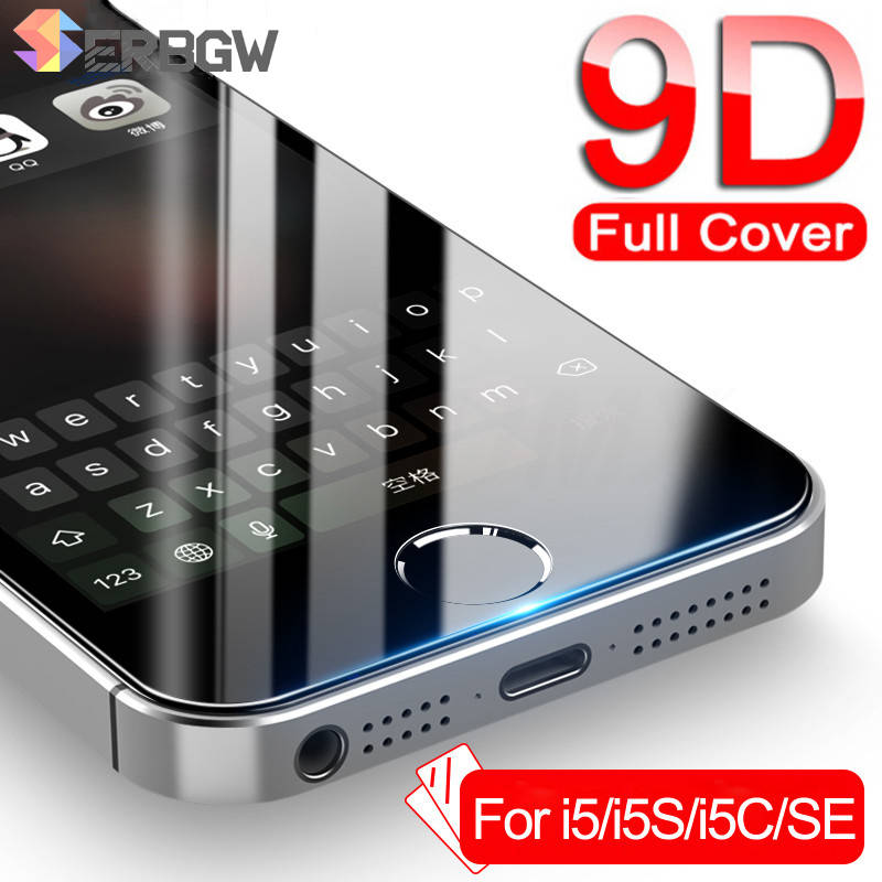 9D полное покрытие стекло на iPhone 5S 5 5C SE закаленное защитное стекло для экрана Защитная пленка для Apple iPhone SE