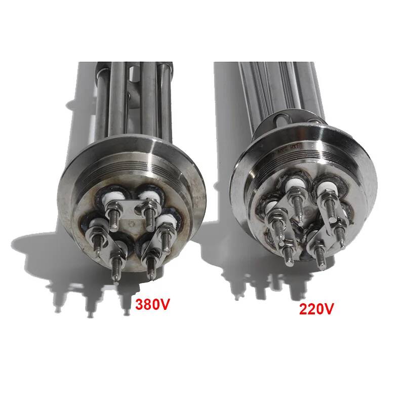 Трубчатый электрический нагревательный элемент LJXH, 2 дюйма (63 мм), три ТЭНа для водонагревателя/котла 3KW4.5KW6KW9KW12KW