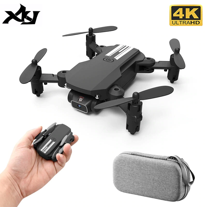 XKJ 2020 Новый мини-Дрон 4K 1080P HD камера WiFi Fpv воздушное давление удерживание высоты черный и серый складной Квадрокоптер RC Дрон игрушка