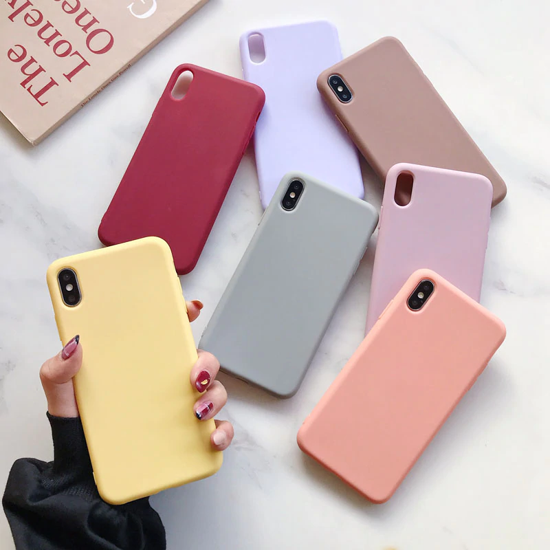 Мягкий силиконовый чехол для iPhone 11 Pro XS Max XR X 10 8 7 6 6S Plus 7plus 8plus 6plus, Модный чехол карамельных цветов для пар