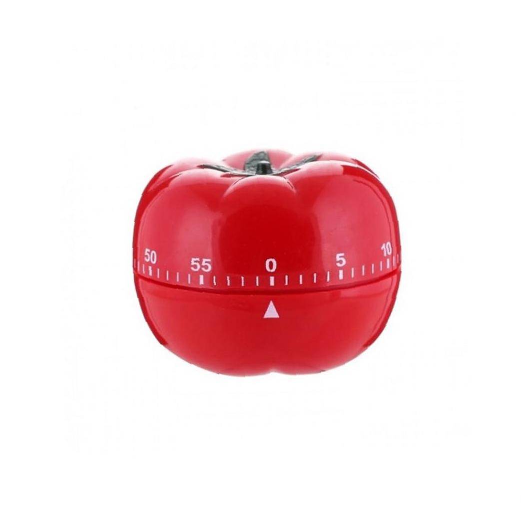 В форме помидора будильник таймер из нержавеющей стали 60 минут обратного отсчета приготовления таймер Механическая Сигнализация часы красный