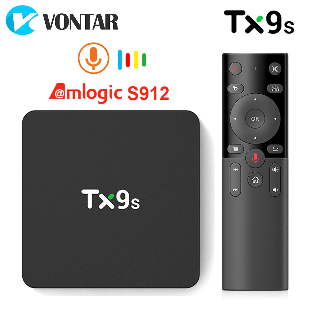 TX9s Android Smart TV Box Amlogic S912 2 ГБ 8 ГБ 4K 60fps TV box 2,4G Wifi 1000M Google Assistant Voice tanix tx9s tv Box