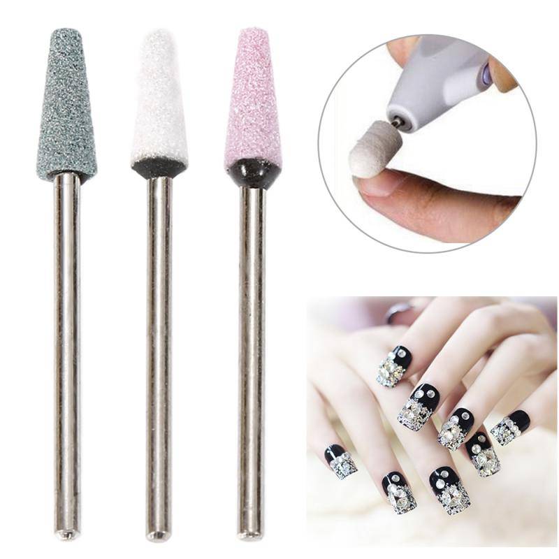 3Color Professional Nail Grinding Head Silicon Carbide Polishing Manicure Tool Remove The Dead Skin And Nail Gel Nail Care Tool