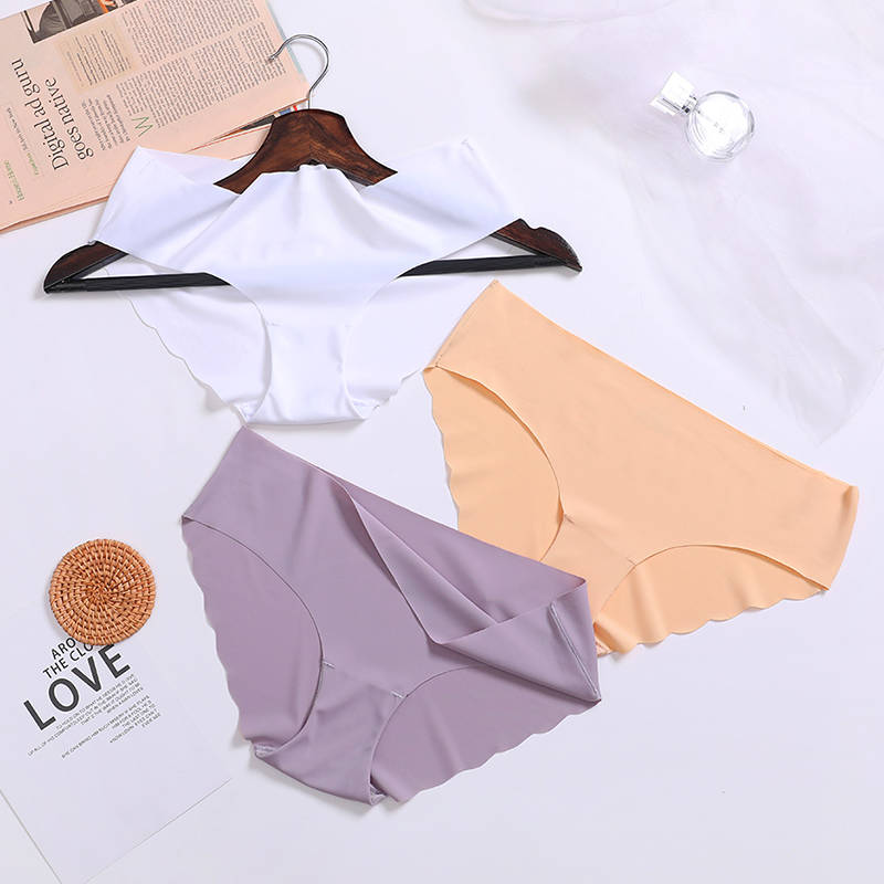Женское нижнее белье с низкой талией UMKA Ice silk, бесшовное нижнее белье с низкой талией