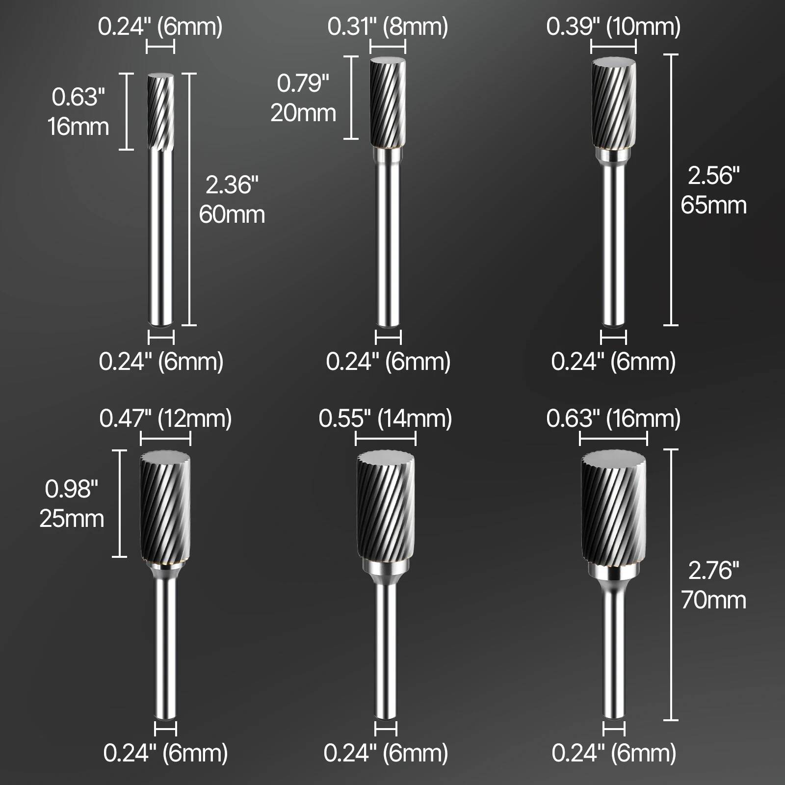 Вершильная головка, 1 шт., твердосплавный роторный напильник, инструмент, заточка заусенцев, шлифовальная машина, абразивные инструменты, дрель, фрезерные инструменты для резьбы