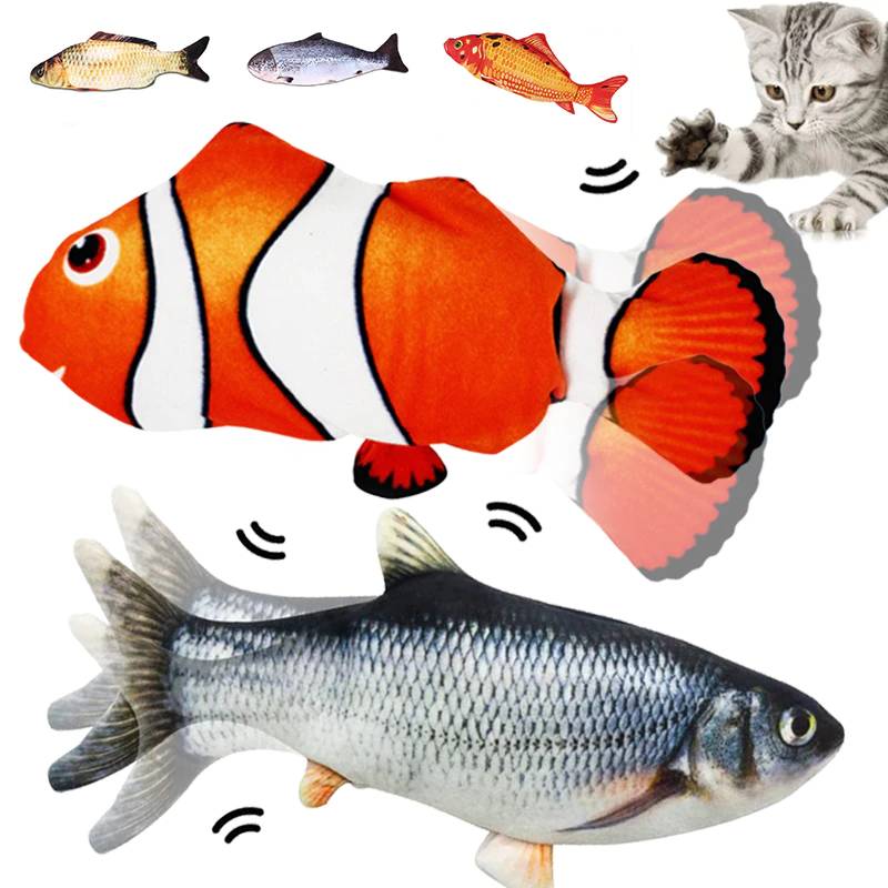Игрушка для кошек, электрическая рыба и имитация рыбы, кошачья мята, игрушка для домашних животных, 3D цветная игрушка для кошек, качели, рыба, игрушка, Интерактивная Танцующая рыба и рыба, плюшевая