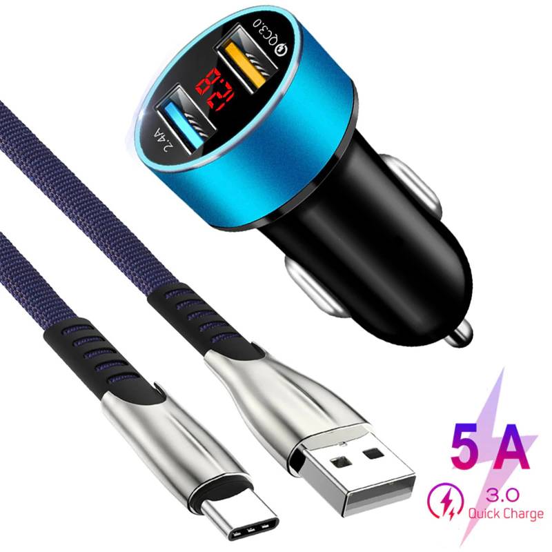 5A Type C USB Phone Cable Type C Charging Fast Charging QC 3.0 Car Charger Cable For Xiaomi 10 9 Redmi Note 9 8 Pro 8T Cable