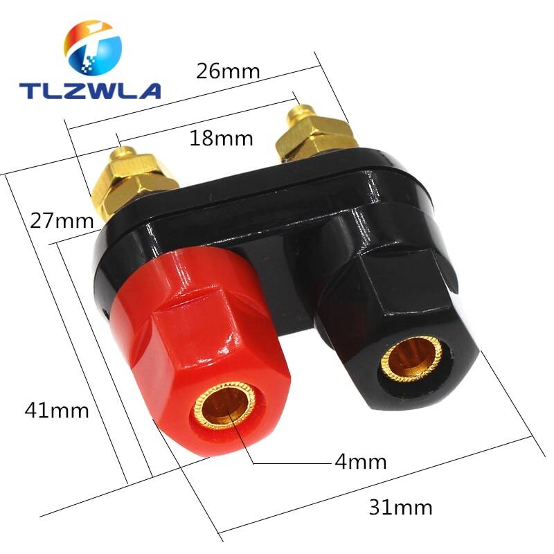 1 шт. вилки типа «банан», парные клеммы, красный, черный разъем, усилитель, Клемма, обвязочная стойка, фоторазъем