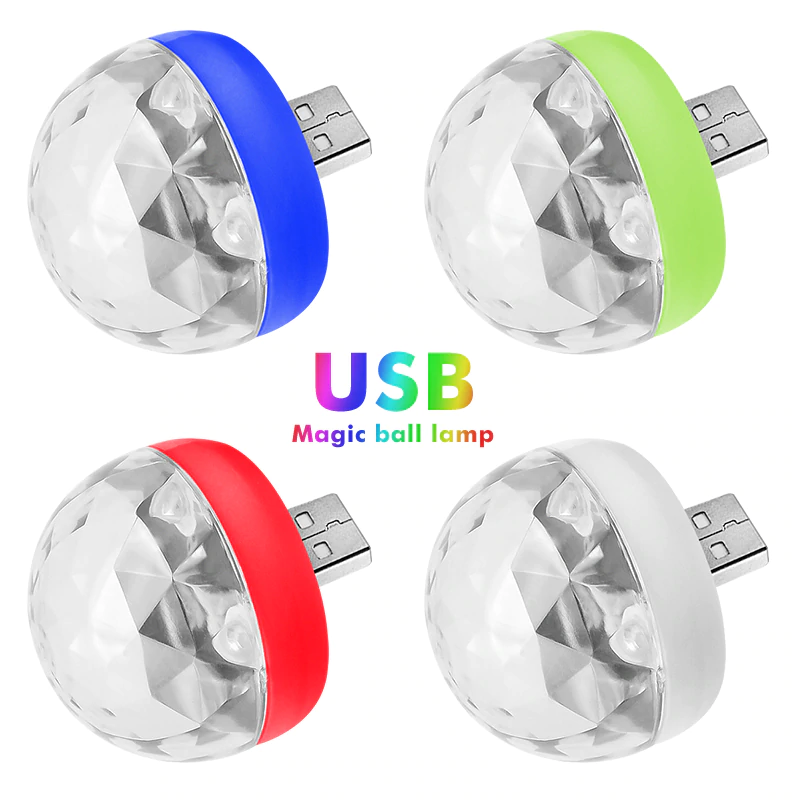 Мини USB LED диско DJ сценический светильник портативный семья вечерние шар красочный светильник бар клуб сценический эффект лампа мобильный телефон светильник ings